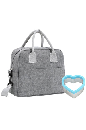 Star Babies Insulated Lunch Bag with Sandwich Cutter Grey
