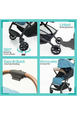 MOON Ritzi-lite Baby Cabin Stroller -Blue