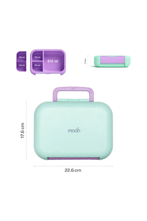 MOON Marmita Kids Lunch Box Set with Insulated Bottle & Bag – Leakproof, BPA-Free, Microwave & Dishwasher Safe -Mermaid