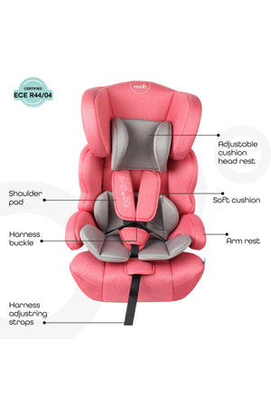 MOON Tolo - Baby/Kids Car seat (Group-1,2,3) -Pink