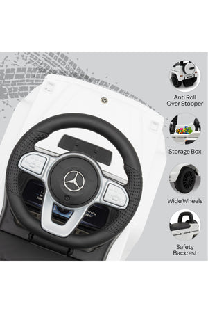 Moon Licensed Mercedes Ride on Sports Car-for Kids 12–36 Months – Push Car, Foot-to-Floor Ride On – White