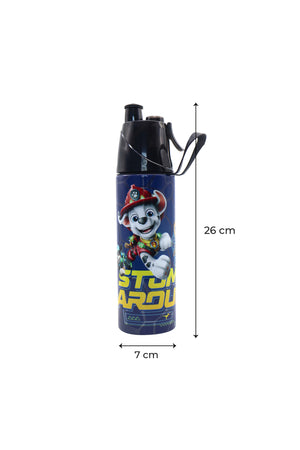 MOON Licensed Paw Petrol Kids Water Bottle with Mist Spray Nozzle Stainless Steel Bottle for Boys & Girls | School, Outdoor, Camping, Hiking | Spill-Proof Carry Loop | Ideal for Summers and Winters