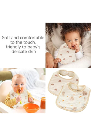 Star Babies - Printed Cotton Bibs - Pack of 2 - Multicolor