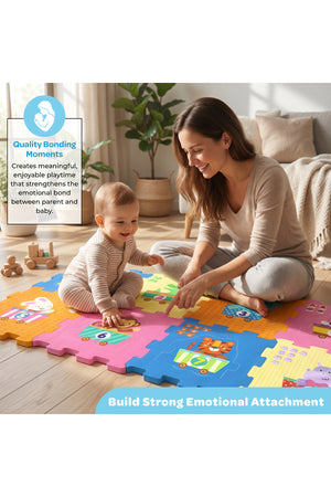 MOON Safari Baby Playmat | EVA Foam Learning Mat for Toddlers | Multicolour | 10 Months+