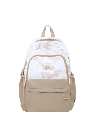 Star Babies School Bag 16-inch solid printed Backpack - Beige