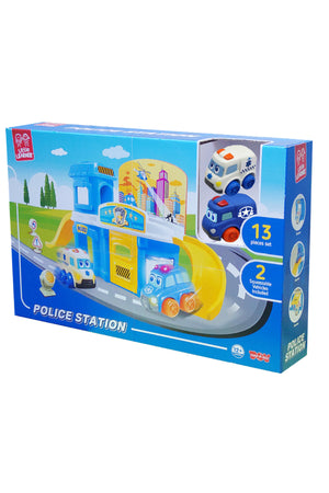 Little Learners Police Station Playset - Realistic Pretend Play Toy with Vehicles