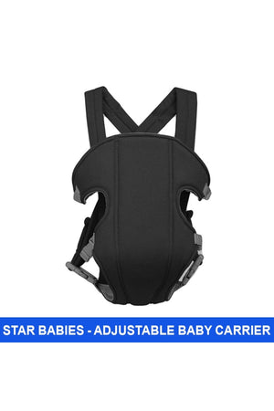 Star Babies Baby Carrier Adjustable Breathable Baby Carrier - Black