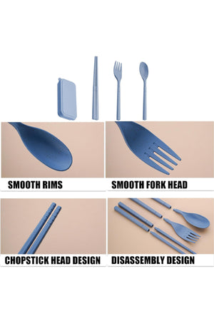 Star Babies Organic Mini Fork, Spoon & Chopstick Set - 3 Pcs