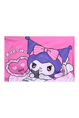 Kuromi 5-Piece Comforter Set With Brushed Microfiber & Polyester Shell – Pink