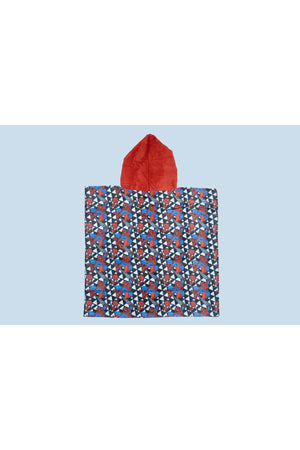 Spiderman Kids Poncho Towel – Soft & Absorbent Hooded Bath Towel For Boys – Multicolor
