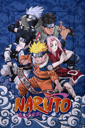 Naruto 5-In-1 Comforter Set – Brushed Microfiber, Polyester Shell – Orange