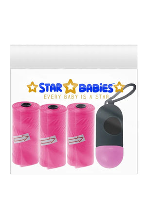 Sunbaby Star Babies Scented Bag Pack of 3 with Dispenser - Pink