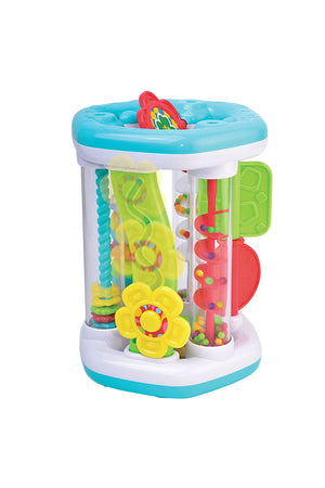 Fun N Roll Flower Activity Toy for Babies - Spinning Knobs, 8 Activities, Hand-Eye Coordination, Visual Stimulation