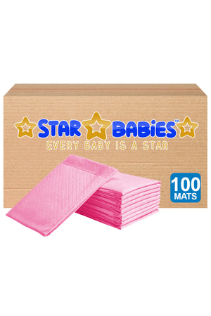 Star Babies - Disposable Changing Mats 100 pcs - Pink