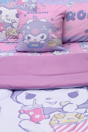 Kuromi 5-Piece Comforter Set With Brushed Microfiber & Polyester Shell – Purple