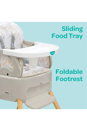 MOON HiteRite 4-in-1 Convertible -Baby Highchair-Booster-Dining Chair-Carry Box-Beige