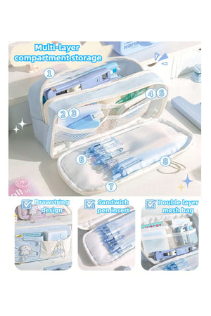 Star Babies - Pencil Case With Handle - Blue