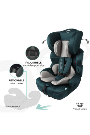 MOON Tolo - Baby/Kids Car seat (Group-1,2,3) -Green