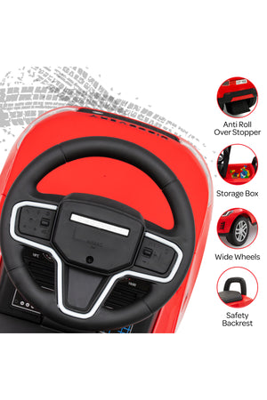 MOON Licenesed Land Rover Ride -On Sports Car for Kids 12–36 Months – Push Car, Foot-to-Floor Ride On – Red