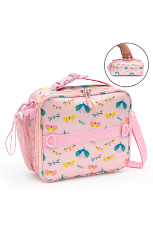 Bamboo Bark kids childrens insulated lunch bag for school, picnic, nursery, toddler, 3 ways to hold