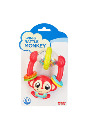 Little Learners My First Rattle (Monkey) - Baby Rattle Toy