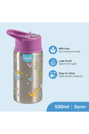 MOON Single Wall SS Sipper Bottle
90x75x182mm
530ml / 18oz-Purple