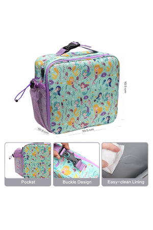 MOON Marmita Kids Lunch Box Set with Insulated Bottle & Bag – Leakproof, BPA-Free, Microwave & Dishwasher Safe -Mermaid