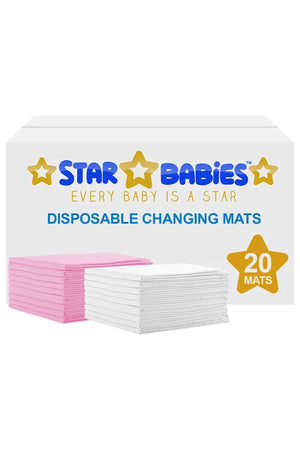 Star Babies Disposable Changing Mats - 20 Pc
