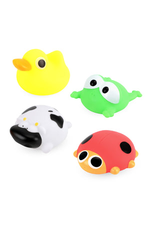 MOON Bath Farm Animals Toy Set – Floating Barnyard Bathtub Toys for Toddlers