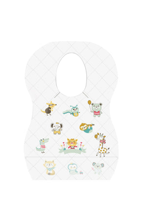 Star Babies Animal Print Disposable Bibs - 5 Pieces