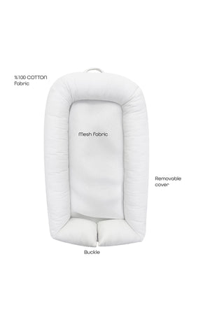 MOON Organic Baby Nest fabric - White,Organic fabric, Baby Nest