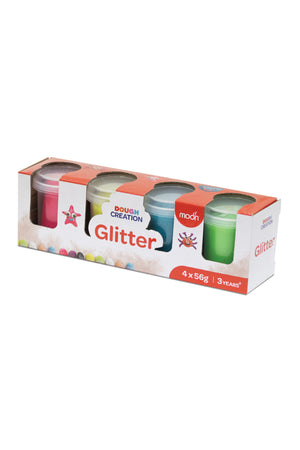 MOON Glitter Dough Creations Set of 4 for 3+ Years – Multi Color – 4 x 56g