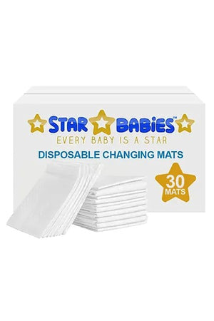 Star Babies Disposable Changing Mats Large White - Pack of 30