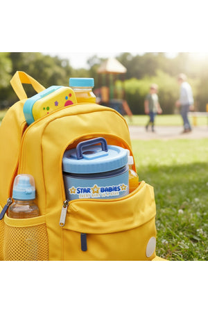 Star Babies High Quality Stainless Steel Portable Food jar/Soup bowl /Lunch box for Kids Single Compartment Blue.