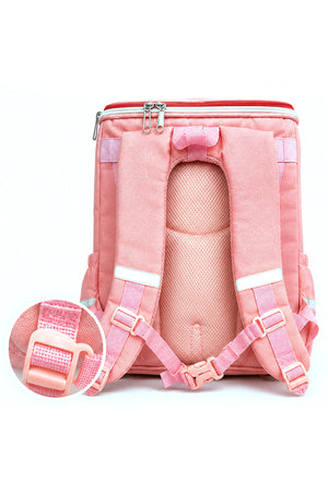 Cocobee - Cute Printed Backpack For Girls, 14.9 Inches, Adjustable Shoulder Strap - Pink