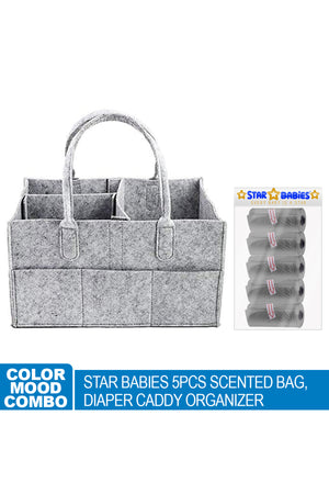 Star Babies - Scented Nappy Bag, Diaper Caddy Organizer - Assorted