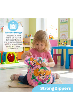 MOON Licensed PAW PATROL 3 in 1 Kids Backpack Set - (13-Inch) Premium Kids School Bag with Lunch Bag & Pencil Case-Pink