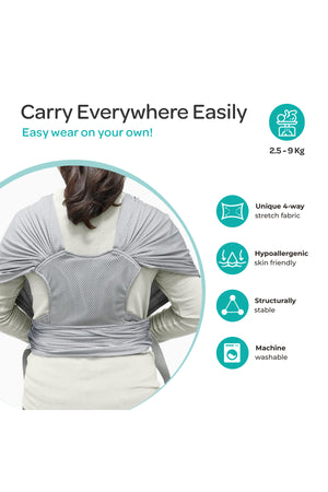 MOON KaryGo Baby Sling Carrier-Mid Grey