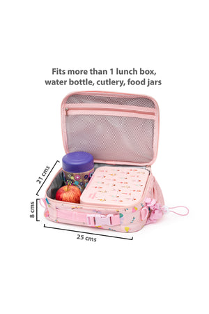 Bamboo Bark kids childrens insulated lunch bag for school, picnic, nursery, toddler, 3 ways to hold