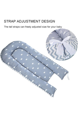 Star Babies Portable Lounger Sleeping Pod - Grey Stripe With Caddy Stripe - Grey
