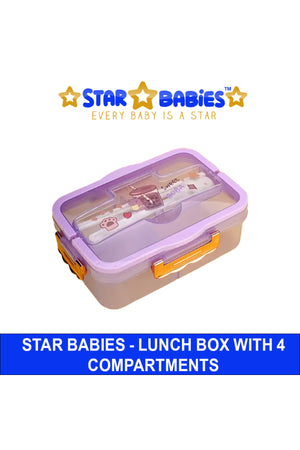 Star Babies - Lunch Box With 4 Compartment - Purple