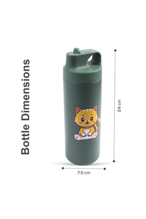 Cocobee Insulated Stainless Steel Vacuum Flask – Leakproof, Odour-Free, Food Grade, 550Ml, 3 Years+ – Green