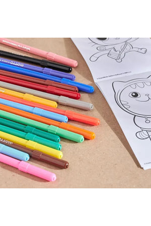 Peppa Pig Felt Tip Pen Set for Kids – 18 Colorful Felt Pens with 2 Stamps & Ink Pad – Creative Drawing & Coloring Set for Children