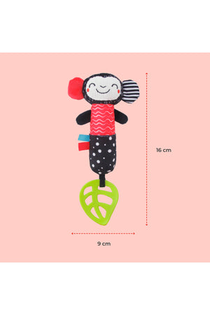 MOON Soft Rattle Plush Toy for 6m+(Monkey)