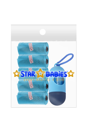 Star Babies - Pack of 5 Disposable Scented Bag & Dispenser - Blue