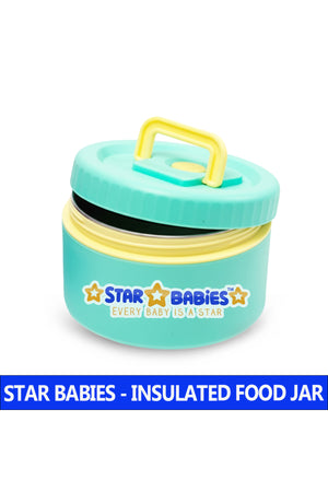 Star Babies High Quality Stainless Steel Portable Food jar/Soup bowl /Lunch box for Kids Single Compartment Green.
