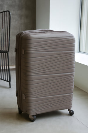 W.O.K 3-Piece Hard Shell Luggage Set – 20", 24", 28" Spinner Trolleys With Number Lock – Coffee