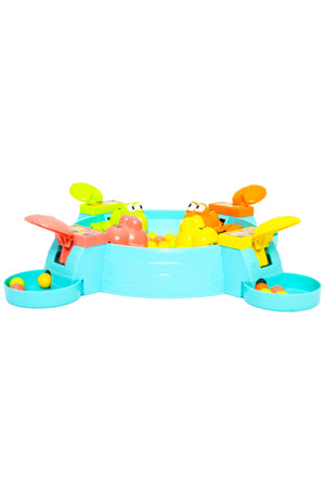 Urban Tots Hungry Frog Game - 4 Player Classic And Intelligent Puzzle Game-Blue