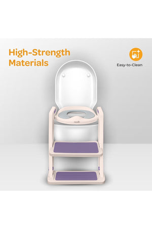 MOON Kids Step Stool Potty Trainer Seat -Pink and Purple