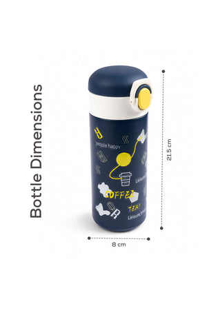 Cocobee 500ml Insulated Stainless Steel Water Bottle – Leakproof, Odour-Free, with Soft Grip Handle – Blue (Ages 3+) + Marvel Spider-Man Magic Writing Board